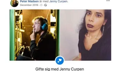 Peter Madsen se casó con la artista Jenny Curpen.