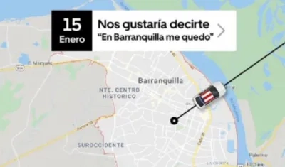 Foto del tuit de Uber sobre salida de Barranquilla.