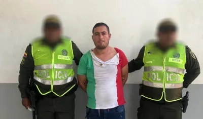 Alias 'El cachaco' tras ser llevado a la URI.