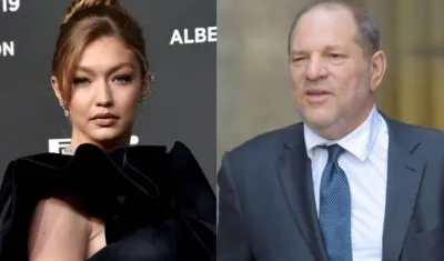 La modelo Gigi Hadid y el productor de cine Harvey Weinstein.