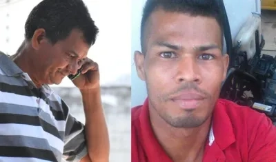 En la foto, a la izquierda el papá de Walter Carpintero Feria (foto derecha) en Medicina Legal, tras la muerte de su hijo.