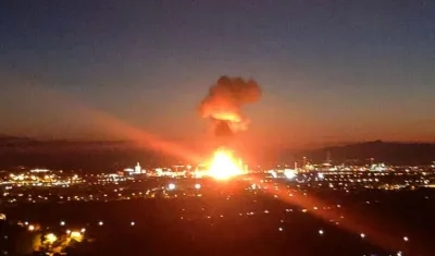 Momento de la explosión.