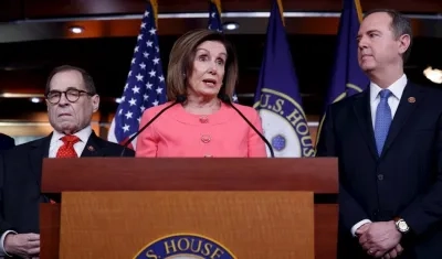 La jefa de la Cámara de Representantes, Nancy Pelosi.