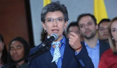 La Alcaldesa de Bogotá, Claudia López.