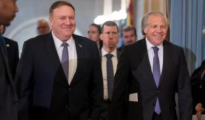 Mike Pompeo y Luis Almagro.