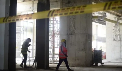 Imagen de las obras en el aeropuerto Ernesto Cortissoz.