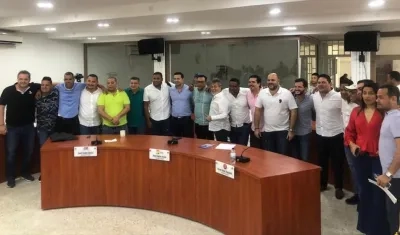 Los concejales de Barranquilla luego de escoger las diferentes comisiones.