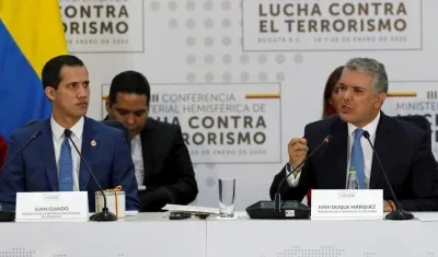 Juan Guaidó e Iván Duque.