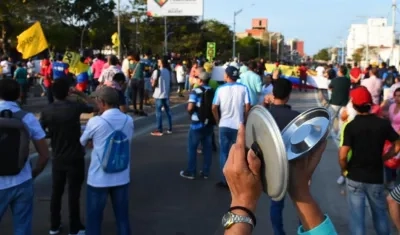 Aspecto de la manifestación.