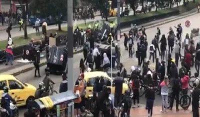 Momento del enfrentamiento.