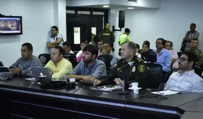 Nelson Patrón, Jaime Pumarejo, Ricardo Alarcón y Clemente Fajardo.