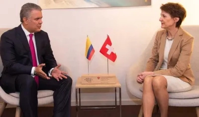 Iván Duque y Simonetta Sommarug.