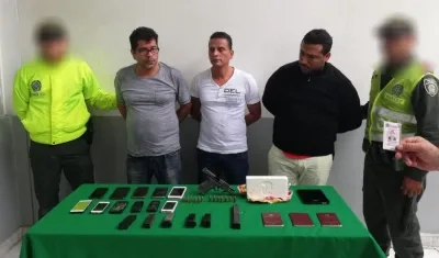 Los capturados en Villa Campestre.