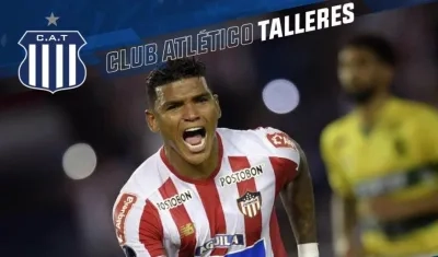 Rafael Pérez en su anuncio por Talleres de Córdoba. 