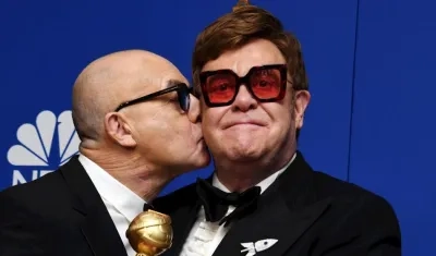 Bernie Taupin y Elton John, ganadores del Globo de Oro 2020 a mejor canción original.