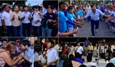 Jaime Pumarejo en la entrega de las obras en el barrio La Unión.