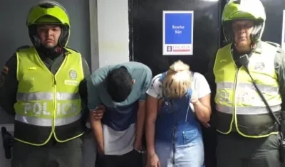 Abraham Jesús Marenco, de 20 años; y Leydis Vanesa López, de 22, los capturados por la Policía.