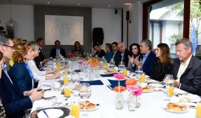 Reunión con los embajadores de Unión Europea en Colombia