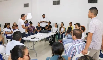 Leonardo Pereira Guerrero, Secretario de Planeación, en la instalación de las mesas de trabajo.