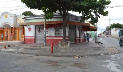 Tienda donde ocurrieron los hechos en el barrio San Roque.