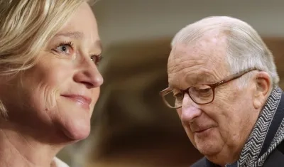 El rey emérito de Bélgica Alberto II y su hija no reconocida Delphine Boël.