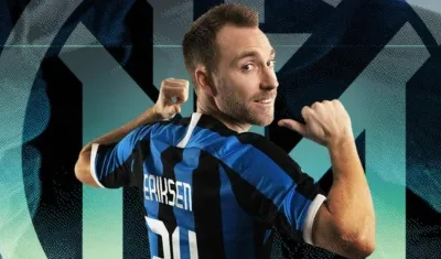 Christian Eriksen, con la camiseta del Inter de Milán. 