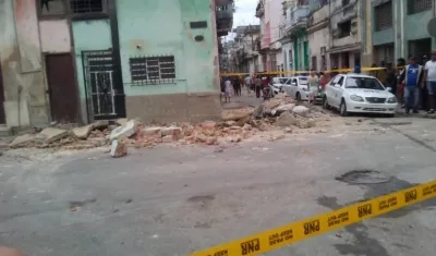 El edificio estaba en proceso de demolición.