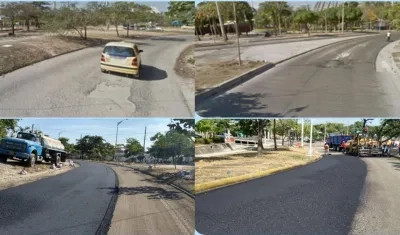 Imágenes de las obras de mejoramiento.