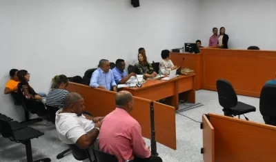 Aspecto general de la audiencia por el caso del atentado a la Estación San José.