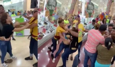 Momento del altercado.