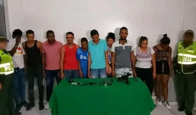 Los capturados en Soledad.