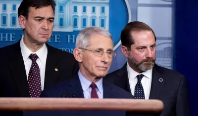 El secretario de Salud y Servicios Humanos, Alex Azar, en una conferencia de prensa.