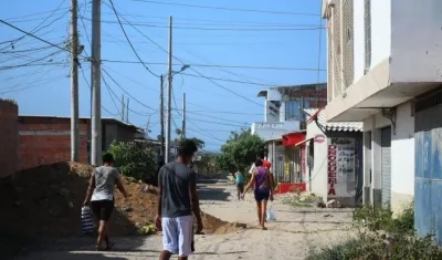 Lugar de los hechos en el barrio Los Ángeles, en el suroccidente de Barranquilla.