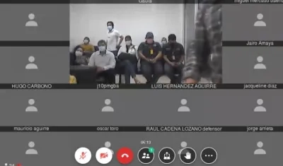 Aspecto de la audiencia por el caso de Colpensiones. 