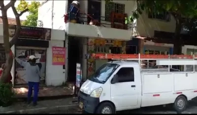 Contratistas de Aire en su primer día de trabajo en Barranquilla.