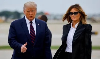 Donald Trump y su esposa Melania.