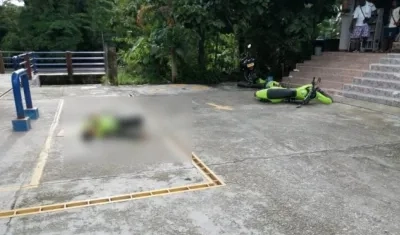 Escena del homicidio de los Policías. 