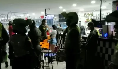 Billares OK, intervenido por la Policía Metropolitana.