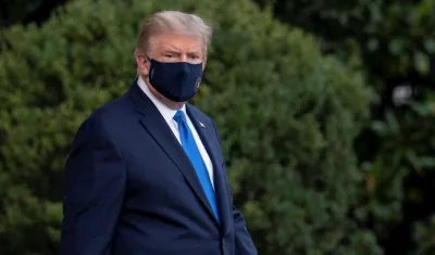 Donald Trump, presidente de Estados Unidos, antes de ir al hospital.