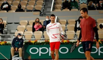 Novak Djokovic y Daniel Elahi Galán.