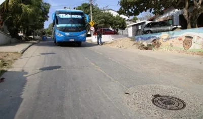 Parte de la vía que será pavimentada. 