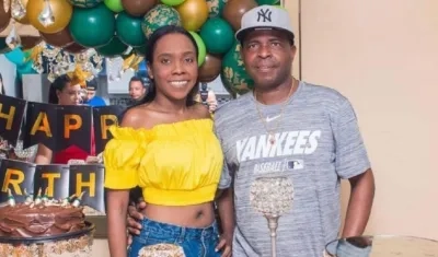 Ángela Iriarte y su papa´'El chawala'.