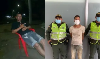 Eduardo Martínez Molinares, víctima; Luis José Castañeda Lizcano, capturado como indiciado de haber participado en el crimen. 