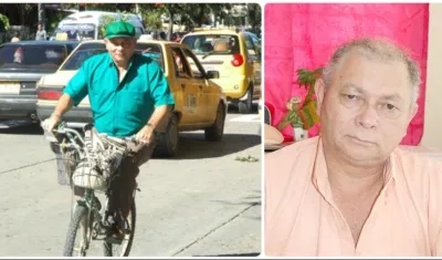 Napoleón Barraza se paseaba en la ciudad en bicicleta cuando era Juez. 