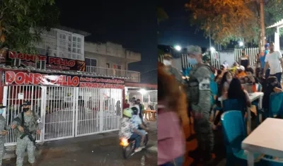 Aglomeración de personas se hallaron en los negocios que fueron cerrados. 
