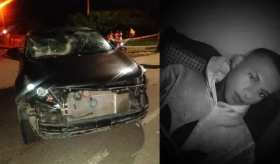 Orlando José Estarita Fontalvo murió en el acto tras ser embestido por esta camioneta. 