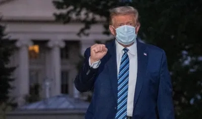 Donald Trump, al regresar a la Casa Blanca.