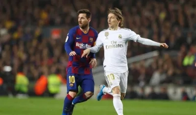 Lionel Messi y Luka Modric. 
