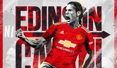 Edison Cavani, delantero uruguayo. 