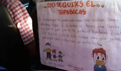 Carta de la pequeña. 